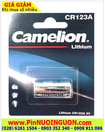 Camelion CR123A _CR17345; Pin Camelion CR123A-BP1 PhotoLithium 3.0v _ Giá/ Vỉ 1viên
